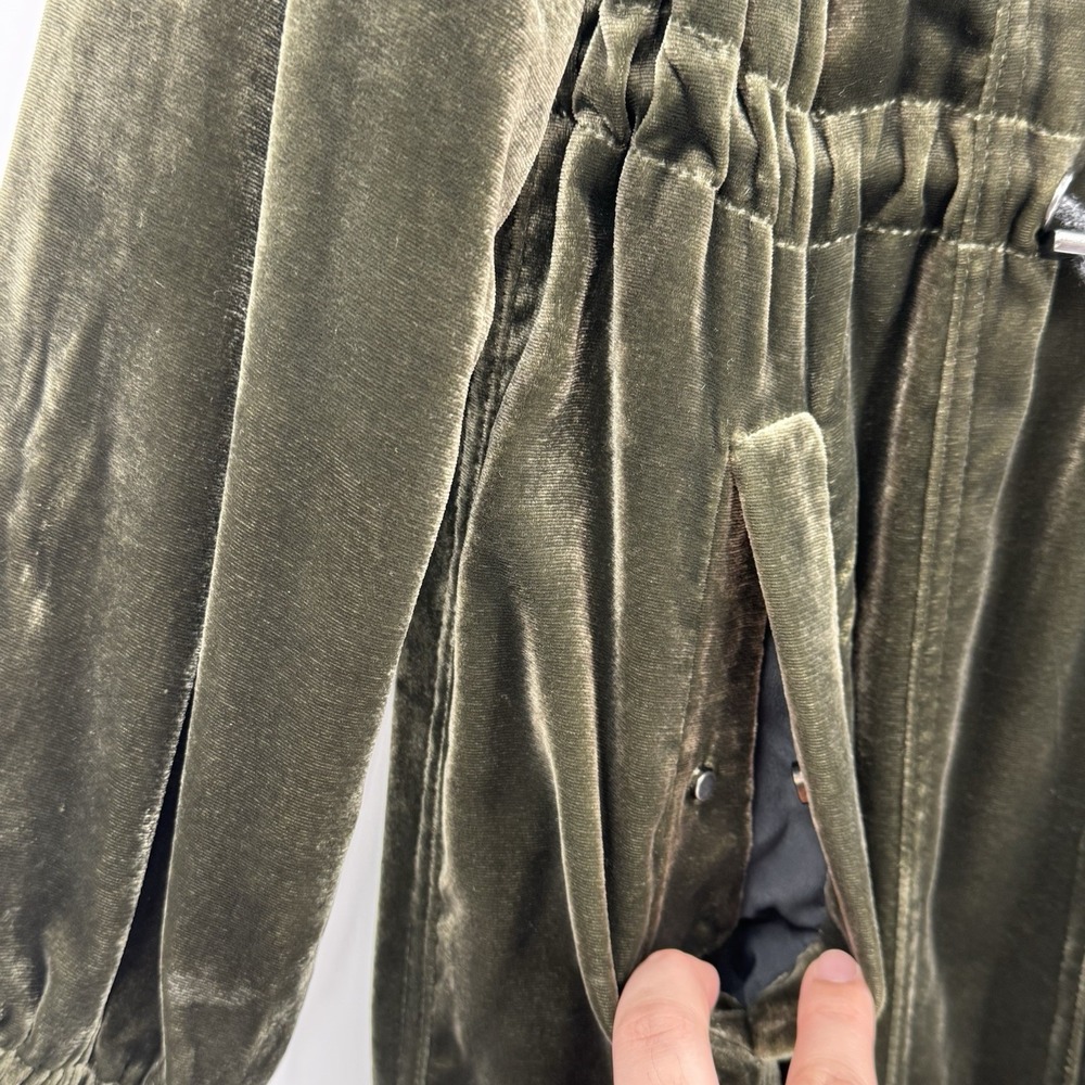 Brunello Cucinelli Coat Silk Blend Women's IT 38 Olive Green Quiet Luxury - Picture 7 of 16
